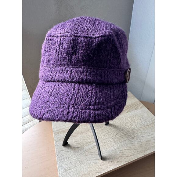 Panama Jack Purple Wool-Blend Newsboy Cap - Picture 1 of 8